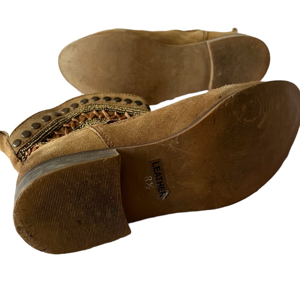 Naughty Monkey | Women’s Beaded Suede Leather Western Bootie - Picture 7 of 9